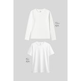 Basic O Yaka 2li Paket Beyaz Kadın T-Shirt