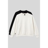 Basic Oversıze O Yaka 2li Paket Siyah-Ekru Kadın Sweatshirt - 97053