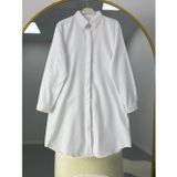 Basic Oversize Tunik Gömlek Beyaz