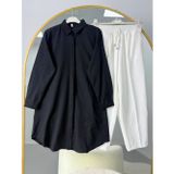 Basic Oversize Tunik Gömlekli Takım Siyah