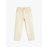 Basic Pantolon Cepli Beli Bağlamalı Viskon Kumaş