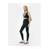 Basic Spor Tayt Yüksek Bel Dar Kalıp İnterlok