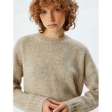 Basic Triko Tunik Bisiklet Yaka Uzun Kollu