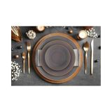 Basic Yemek Tabağı 6 Lı Set Gri - 20cm