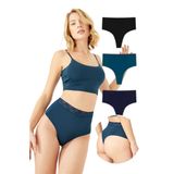 Basic Yüksek Bel Lazer Kesim Tanga Külot 3'lü Paket - 2