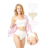 Basic Yüksek Bel Lazer Kesim Tanga Külot 3'lü Paket