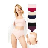 Basic Yüksek Bel Lazer Kesim Tanga Külot 7'li Paket - 2