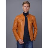 Basics&More Erkek Camel Deri Ceket Camel L