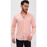 Basics&More Şerit Detaylı Regular Erkek Gömlek Turuncu 3XL