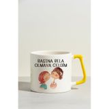 Başına Bela Olmaya Geldim Baskılı Eş, Sevgili, Arkadaş Karı Koca Hediyelik Renkli Kulplu Kupa Bardak, QBLK2583-SR