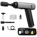 Basınçlı Yıkama Makinesi, 203 PSI Güçlü Su Basınçlı 18000 RPM 180W Motorlu LCD Gösterge Panelli Katlanabilir Ergonomik Uzun Şarjlı Bisiklet Oto Bahçe Duvar İçin Taşınabilir Su Püskürtme Cihazı Seti
