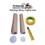 Basit Teleskop Yapim Seti 1 Paket Teleskop Deney Seti Silindir Karton Mercek Okul Sinif Etkinlik