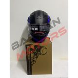 Başkan Jiekai Jk 902 Mat Siyah-Mavi Güneş Vizörlü Çene Açılır Kask - XL