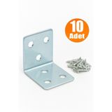BAŞKAN YAPI HIRDAVAT L Demir Gönye Köşebent 30x35x35mm - Mobilya Dolap Raf Masa Çekmece Sabitleme Birleştirme 10 adet