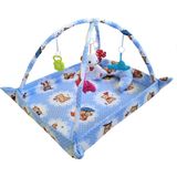 Başkaya Shopping Bebek Çocuk Oyun Halısı Pamuk Kumaş Çocuk Oyun Parkuru - 60 x 80 cm - Mavi