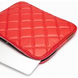 Başkent Çanta 13.3'' ve 14'' Inç Macbook Air Kapitone Deri Laptop Kılıfı - Kırmızı
