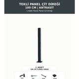 Başkent Çit Sistemleri Panel Çit Direği 100CM Yükseklik Antrasit Renk - 100 x 100