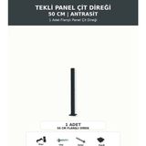 Başkent Çit Sistemleri Panel Çit Direği 50CM Yükseklik Antrasit Renk - 50 x 50