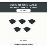 Başkent Çit Sistemleri Panel Çit Direği Kapak 20'li Antrasit Renk - 50 x 50
