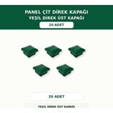 Başkent Çit Sistemleri Panel Çit Direği Kapak 20'li Yeşil Renk - 50 x 50