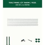 Başkent Çit Sistemleri Panel Çit Takım + 1 Direk 2,5 Metre 100CM Yükseklik Yeşil Renk - 100 x 250