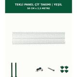 Başkent Çit Sistemleri Panel Çit Takım + 1 Direk 2,5 Metre 50CM Yükseklik Yeşil Renk - 50 x 250