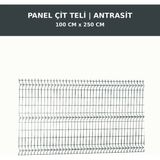 Başkent Çit Sistemleri Panel Çit Teli 100X250CM Antrasit Renk - 100 x 250