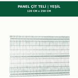Başkent Çit Sistemleri Panel Çit Teli 120X250CM Yeşil Renk - 120 x 250