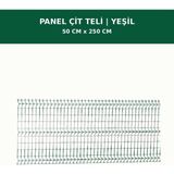Başkent Çit Sistemleri Panel Çit Teli 50X250CM Yeşil Renk - 50 x 250