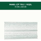 Başkent Çit Sistemleri Panel Çit Teli 75X250CM Yeşil Renk - 75 x 250