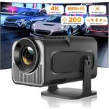Başkenttekno Android Wifi Taşınabilir Projektör – 4K Ultra Hd, Bluetooth 5.0, Hoparlör, Akıllı Mini Projeksiyon - Siyah
