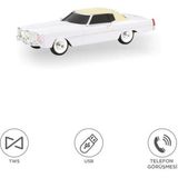 Başkenttekno Bluetooth Hoparlör Cadillac 1969 Görünümlü Retro Klasik Araba Tasarımlı 10W Fm USB Tws Speaker D83 - Beyaz