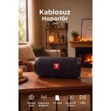 Başkenttekno Bluetooth Hoparlör Kablosuz Taşınabilir Ses Bombası Tws USB Tf D47 - Siyah