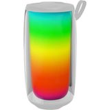 Başkenttekno BTS-1953 Rgb Işikli Radyolu Taşınabilir Bluetooth Hoparlör - Beyaz
