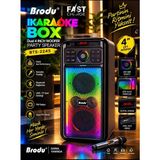 Başkenttekno BTS-2245 Çift 4" 80W Woofer Kablosuz Karaoke Parti Hoparlörü | Rgb Işıklı, Kablosuz Mikrofonlu - Siyah
