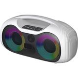 Başkenttekno GD-2403 Mikrofonlu Rgb Tws Çift 4 Inç Stereo Bass Kablosuz Karaoke Hoparlör - Beyaz