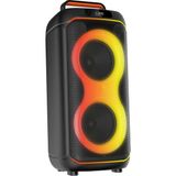 Başkenttekno GD-2608 Dijital LED Göstergeli Fm Radyolu Mikrofonlu Rgb Tws Çift 6.5 Inç Stereo Bass Kablosuz Karaoke Hoparlör - Siyah