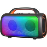 Başkenttekno GD-2609 Dijital LED Göstergeli Mikrofonlu Rgb Tws Çift 5 Inç Stereo Bass Kablosuz Karaoke Hoparlör - Siyah