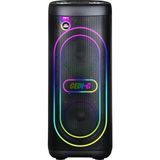 Başkenttekno GD-2611 Dijital LED Göstergeli Mikrofonlu Rgb Tws Çift 6.5 Inç Stereo Bass Kablosuz Karaoke Hoparlör - Siyah
