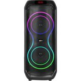 Başkenttekno GD-2801 Dijital LED Göstergeli Mikrofonlu Rgb Tws Çift 8 Inç Stereo Bass Kablosuz Karaoke Hoparlör - Siyah