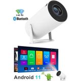 Başkenttekno HY300 Lite Taşınabilir Sinema Projektörü Ev Sineması Bluetooth Android 11 Akıllı Projeksiyon Wifi - Beyaz