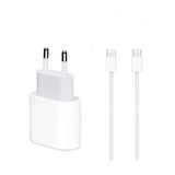 Başkenttekno iPhone 15-15 Plus-15 Pro-15 Pro Max Serilerle Uyumlu 20W Hızlı Şarj Aleti Adaptör Kablo 15 Serisi - Beyaz