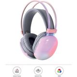 Başkenttekno Kablosuz Rgb Işıklı Kulak Üstü Bluetooth Kulaklık - Pembe