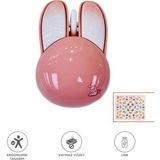 Başkenttekno Kablosuz Tavşan Kulaklı Sessiz Mouse 1200 Dpı Optik Kablosuz Fare Tm-21 - Pembe