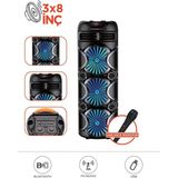 Başkenttekno LED Işıklı Mikrofonlu Kumandalı Bluetooth Hoparlör