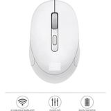 Başkenttekno Mouse Bluetooth + USB Çift Modlu Şarjli Sessiz Kablosuz Fare TM17 - Beyaz