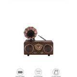 Başkenttekno Nostaljik Bluetooth Hoparlör Retro Radyo Kablosuz Speaker Tf Kart Fm/am/sw - Koyu Kahverengi