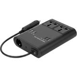 Başkenttekno Oto Çakmaklık Araçta 220V Girişi 4 USB + 2 Type-C Invertörü Çok Amaçlı 150W Elektrik Dönüştürücü - Siyah