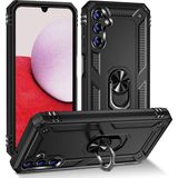 Başkenttekno Samsung Galaxy A14 Kılıf Vega Tank Sert Yüzüklü Standlı Zırh Koruma Kapak - Siyah