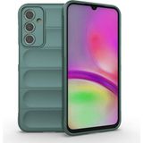 Başkenttekno Samsung Galaxy A25 Kılıf Esnek Tpu Oyuklu Arka Yüzey Tasarımlı Etnik Silikon Kapak - Koyu Yeşil